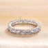 Louily Stunning Cushion Cut Women's Wedding Band In Sterling Silver - louilyjewelry