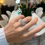 Louily Stunning Emerald Cut Women's Wedding Band In Sterling Silver - louilyjewelry