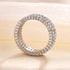 Louily Stunning Emerald Cut Women's Wedding Band In Sterling Silver - louilyjewelry