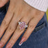 Pink pear cut engagement ring everyday styling