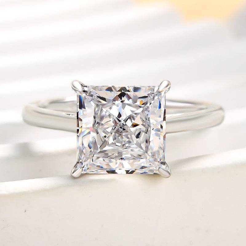 Louily Stunning Square Princess Cut Engagement Ring - louilyjewelry