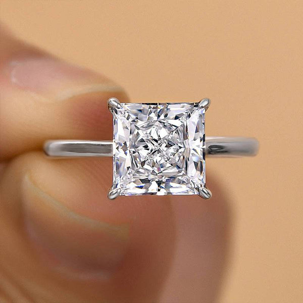 Louily Stunning Princess Cut Engagement Ring