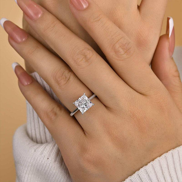 Louily Stunning Princess Cut Engagement Ring