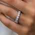 Louily Stunning Round Cut Women's Wedding Band In Sterling Silver - louilyjewelry