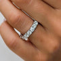 Louily Stunning Round Cut Women's Wedding Band In Sterling Silver - louilyjewelry