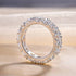 Louily Stunning Round Cut Women's Wedding Band In Sterling Silver - louilyjewelry