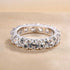 Louily Stunning Round Cut Women's Wedding Band In Sterling Silver - louilyjewelry