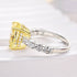 Louily Stunning Two-tone Cushion Cut Yellow Sapphire Engagement Ring - louilyjewelry