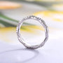 Louily Twist Eternity Pave Wedding Band for Women In Sterling Silver - louilyjewelry