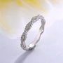 Louily Twist Eternity Pave Wedding Band for Women In Sterling Silver - louilyjewelry