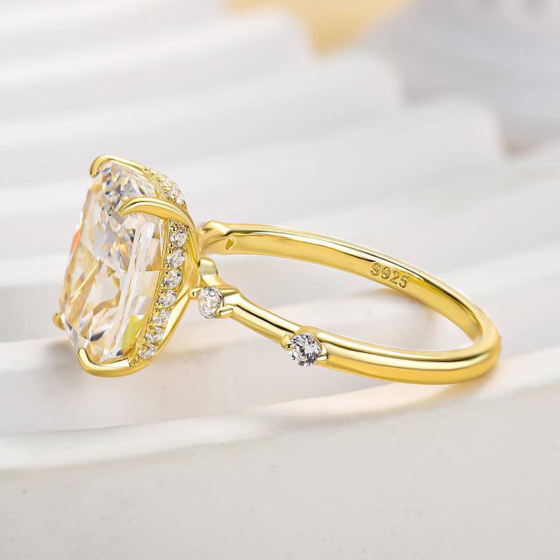 Louily Unique Crushed Ice Cushion Engagement Ring - louilyjewelry