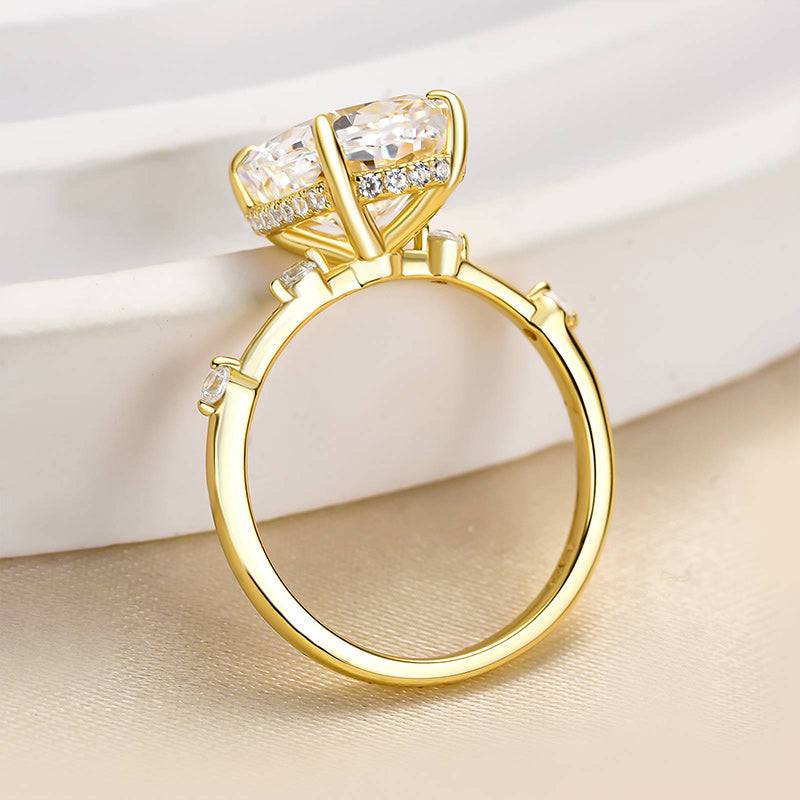 Louily Unique Crushed Ice Cushion Engagement Ring - louilyjewelry