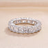 Louily Unique Cushion & Radiant Cut Women's Wedding Band In Sterling Silver - louilyjewelry