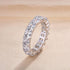Louily Unique Cushion & Radiant Cut Women's Wedding Band In Sterling Silver - louilyjewelry