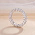 Louily Unique Cushion & Radiant Cut Women's Wedding Band In Sterling Silver - louilyjewelry