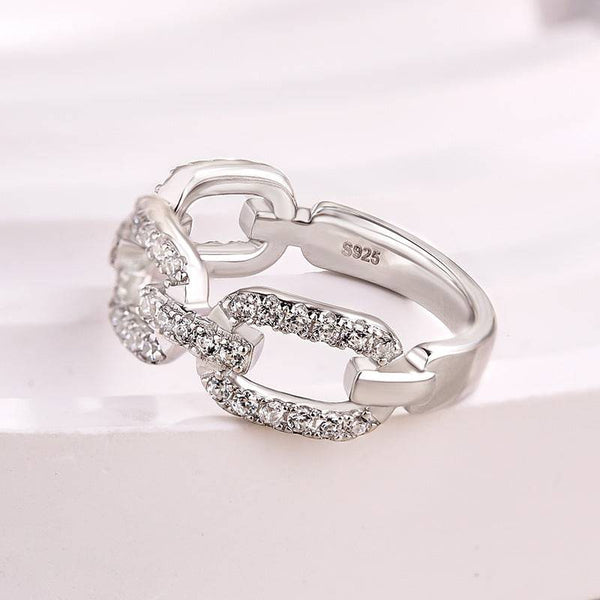 Louily Unique Design Pave Wedding Band In Sterling Silver