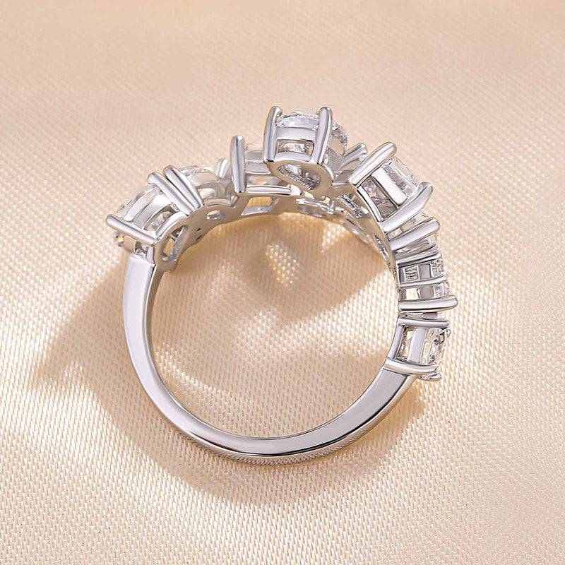 Louily Unique Design Wedding Band for Women In Sterling Silver - louilyjewelry