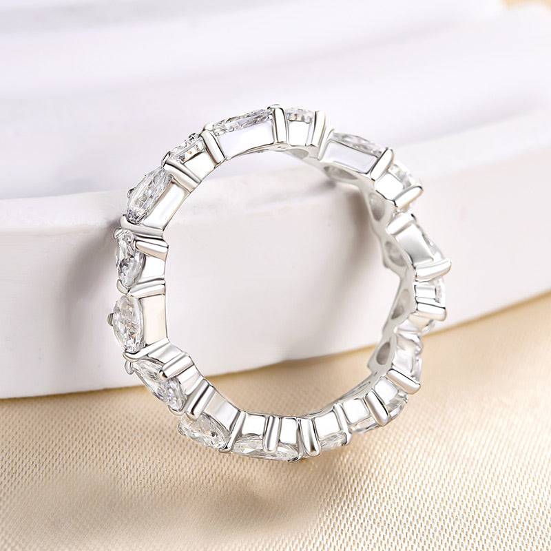 Louily Unique Full Pear Cut Women's Wedding Band - louilyjewelry