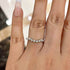 Louily Unique Half Round & Marquise Cut Wedding Band In Sterling Silver - louilyjewelry