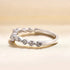 Louily Unique Half Round & Marquise Cut Wedding Band In Sterling Silver - louilyjewelry