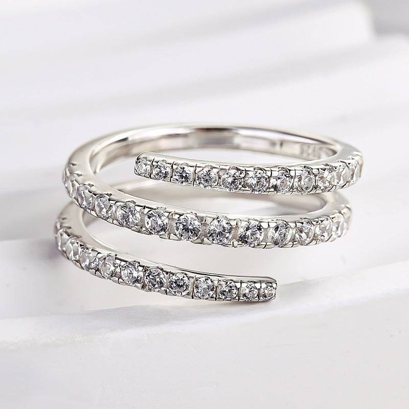 Louily Unique Round Cut Wedding Band - louilyjewelry