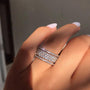 Louily Unique Wide Women's Wedding Band In Sterling Silver - louilyjewelry