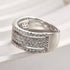 Louily Unique Wide Women's Wedding Band In Sterling Silver - louilyjewelry