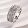 Louily Unique Wide Women's Wedding Band In Sterling Silver - louilyjewelry