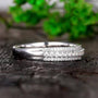 Louily Vintage 3-Line Pave Wedding Band For Women In Sterling Silver - louilyjewelry
