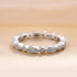 Louily Vintage Full Eternity Art Deco Stacking Women's Wedding Band In Sterling Silver - louilyjewelry