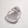 Louily Vintage Halo Oval Cut Engagement Ring In Sterling Silver - louilyjewelry