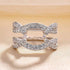 Louily Vintage Round Cut Jacket Wedding Band For Women In Sterling Silver - louilyjewelry