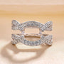 Louily Vintage Round Cut Jacket Wedding Band For Women In Sterling Silver - louilyjewelry