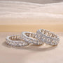 Louily Gorgeous 5PC Women's Wedding Band Set In Sterling Silver - louilyjewelry