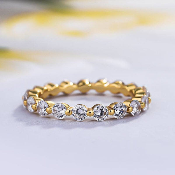 Louily Stunning Yellow Gold Radiant Cut Wedding Ring Set For Women In Sterling Silver