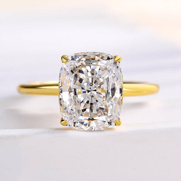 Louily Attractive Cushion Cut Engagement Ring