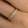 Louily Chic Yellow Gold Asscher Cut Wedding Band - louilyjewelry