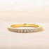 Yellow Gold Thin Half Eternity Wedding Band