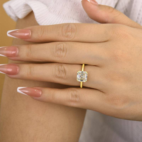 Louily Dainty Asscher Cut Women's Engagement Ring