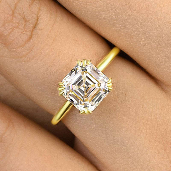 Louily Dainty Asscher Cut Women's Engagement Ring