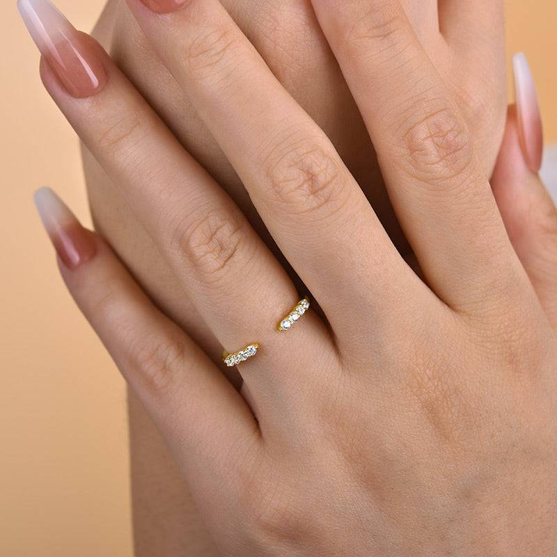 Louily Dainty Open Wedding Band In Sterling Silver - louilyjewelry