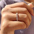 Louily Elegant Yellow Gold Round Cut Full Eternity Wedding Band Set In Sterling Silver - louilyjewelry