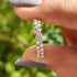 Louily Elegant Yellow Gold Round Cut Full Eternity Wedding Band Set In Sterling Silver - louilyjewelry