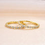 Louily Elegant Yellow Gold Round Cut Full Eternity Wedding Band Set In Sterling Silver - louilyjewelry