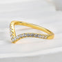 Louily Enchanting V-shaped Design Full Wedding Band - louilyjewelry