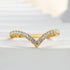 Louily Enchanting V-shaped Design Full Wedding Band - louilyjewelry