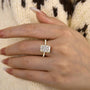 Louily Enchanting Yellow Gold Radiant Cut Engagement Ring - louilyjewelry