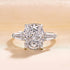 Louily Exquisite Yellow Gold Cushion Cut Three Stone Engagement Ring In Sterling Silver - louilyjewelry