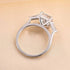 Louily Exquisite Yellow Gold Cushion Cut Three Stone Engagement Ring In Sterling Silver - louilyjewelry