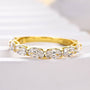 Louily Exquisite Yellow Gold Oval Cut Wedding Band - louilyjewelry